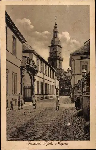 Ak Grünstadt in der Pfalz, Neugasse