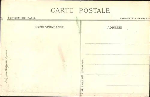 Künstler Ak Nos Héros, Infantérie 1915, Französischer Fußsoldat, Trompete