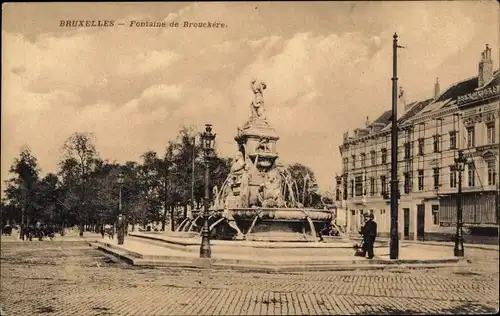 Ak Bruxelles Brüssel, Fontaine de Brouckere