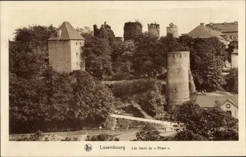 Ak Luxemburg Luxembourg, Les tours du Rham