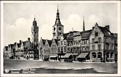 Ak Diksmuide Dixmude Westflandern, Groote Markt, Casino