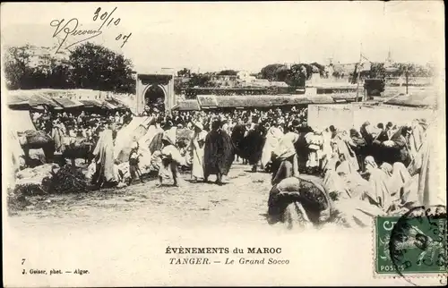 Ak Tanger Marokko, Evenements du Maroc, Le Grand Socco