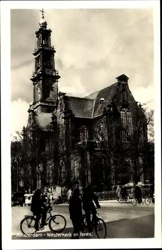 Ak Amsterdam Nordholland Niederlande, Westerkerk en toren