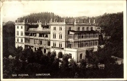 Ak Kudowa Zdrój Bad Kudowa Schlesien, Sanatorium