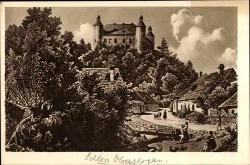 Ak Głogówek Oberglogau Schlesien, Schloss