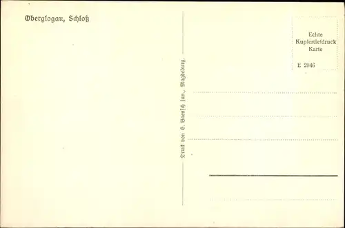 Ak Głogówek Oberglogau Schlesien, Schloss