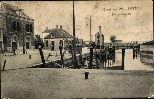 Ak Willemstad Nordbrabant Niederlande, Binnenhaven