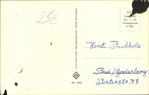 Ak Schauspieler Horst Buchholz, Portrait, Autogramm