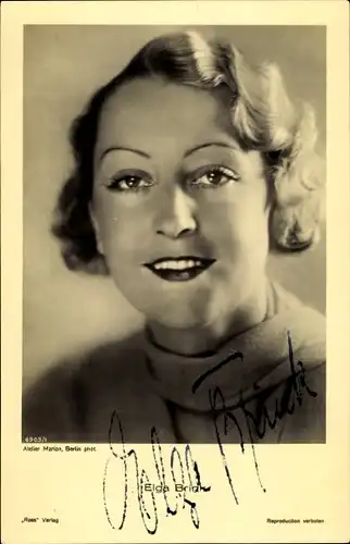 Ak Schauspielerin Elga Brink, Portrait, Ross Verlag 6905/1