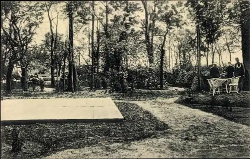 Ak Bellingwolde Groningen, Tuinaanzicht Hotel Reiderland van Alb. Smid