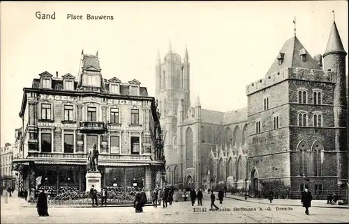 Ak Gand Gent Ostflandern, Place Bauwens