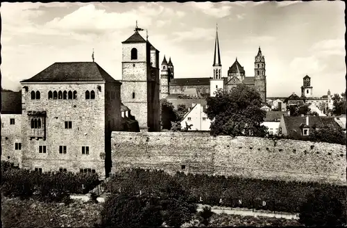 Ak Worms am Rhein, Museum, Magnuskirche und Dom