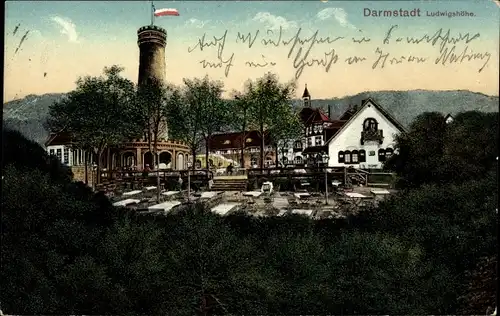 Ak Darmstadt in Hessen. Ludwigshöhe