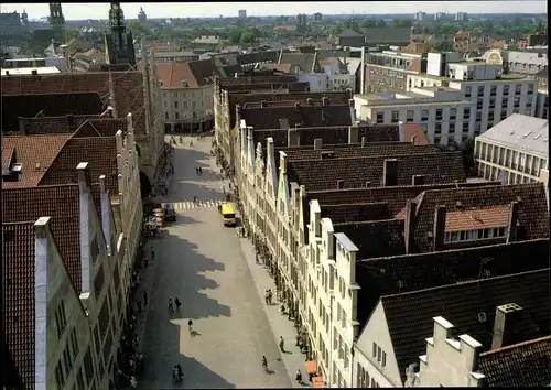 Ak Münster in Westfalen, Patrizierhäuser, Prinzipalmarkt, Rathaus