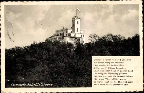 Ak Dresden Cossebaude, Gaststätte Osterberg, Gedicht