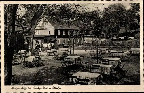 Ak Dresden Schönfeld Weißig Reitzendorf, Dorfwirtshaus Reitzendorfer Mühle im Borsberggebiet
