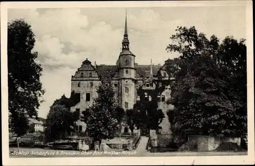 Ak Dresden Schönfeld Weißig, Schloss Schönfeld