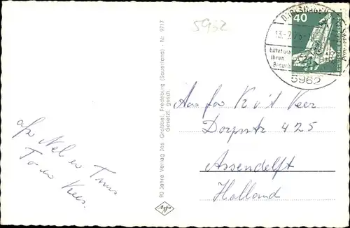 Ak Olpe im Sauerland Westfalen, Kurkölner Platz, Im Stadtpark, Hexenturm, Im Bicketal