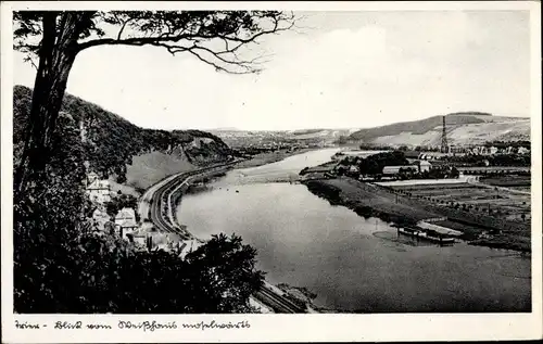 Ak Trier an der Mosel, Blick vom Weißhaus moselabwärts