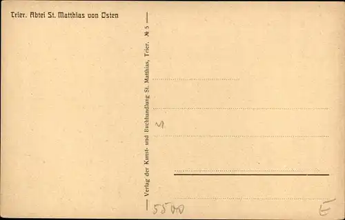 Ak Trier an der Mosel, Abtei St. Matthias von Osten