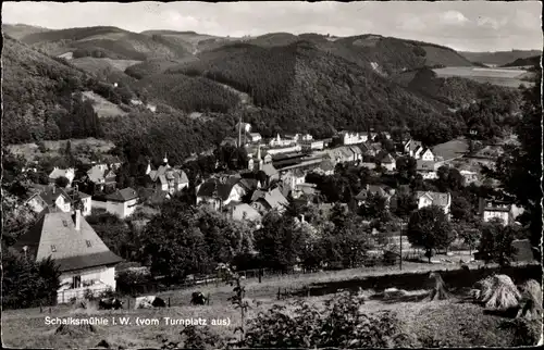 Ak Schalksmühle im Sauerland, Ortsansicht vom Turnplatz aus