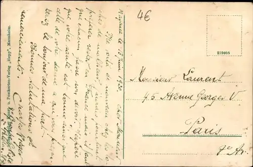 Ak Worms am Rhein, Lutherplatz