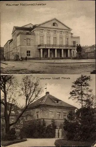 Ak Weimar in Thüringen, Nationaltheater, Liszt Haus