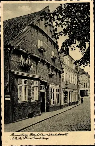 Ak Rendsburg in Schleswig Holstein, Gasthof zum Landsknecht