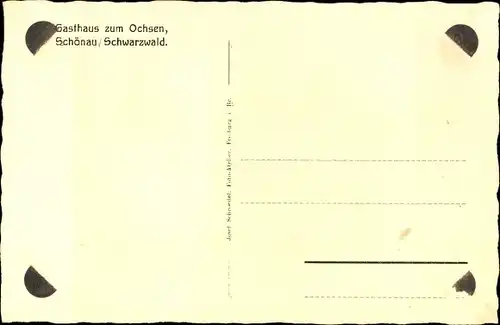 Ak Schönau im Schwarzwald, Gasthaus zum Ochsen, Speisezimmer