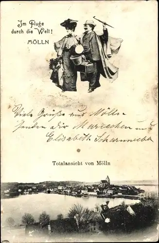 Ak Mölln im Herzogtum Lauenburg, Gesamtansicht