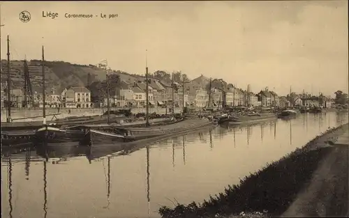 Ak Liège Lüttich Wallonien, Coronmeuse, Le port