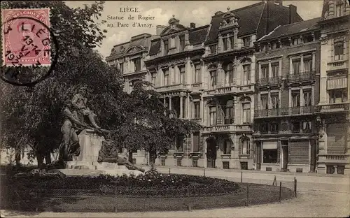 Ak Liège Lüttich Wallonien, Statue de Rogier au Parc d'Avroy