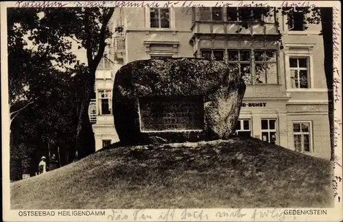 Ak Seebad Heiligendamm Bad Doberan, Gedenkstein