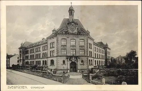 Ak Zweibrücken in Rheinland Pfalz, Gymnasium