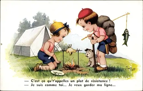 Künstler Ak Patt, Jim, C'est ca qu't'appelles un plat de resistance