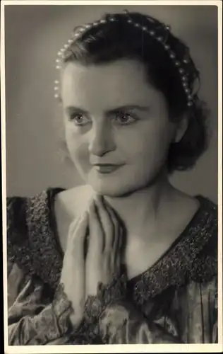 Foto Portrait einer Frau, Ilse Sichbuch, Autogramm