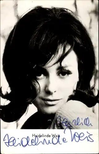 Ak Schauspielerin Heidelinde Weis, Portrait, Autogramm