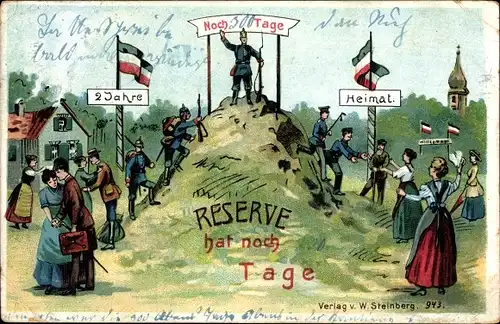 Künstler Ak Reserve hat noch 600 Tage, Reservisten