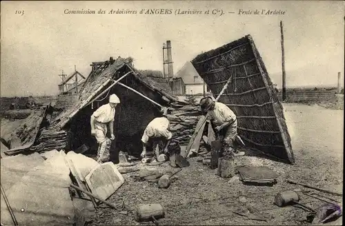 Ak Angers Maine et Loire, Commission des Ardoisieres, Fente de l'Ardoise