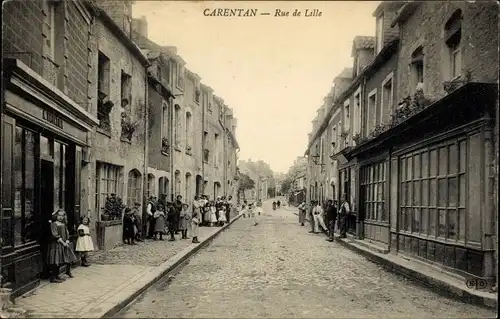 Ak Carentan Manche, Rue de Lille