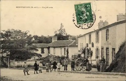 Ak Montfaucon sur Moine Maine et Loire, Un joli coin