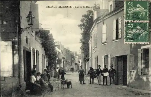 Ak Brain sur Allonnes Maine et Loire, Entree du Bourg