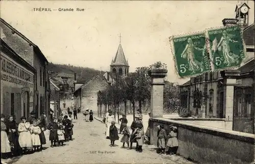 Ak Trépail Marne, Grande Rue