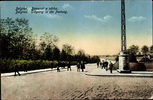 Ak Beograd Belgrad Serbien, Eingang in die Festung