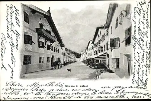 Ak Matrei in Tirol, Straßenpartie