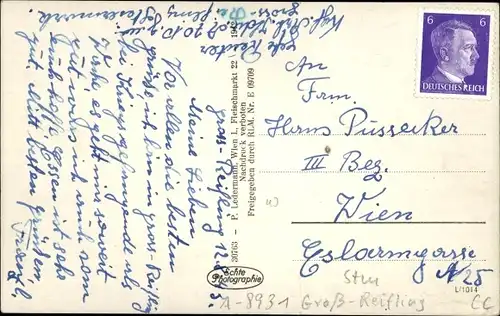 Ak Groß Reifling Station Gesäuse Steiermark, Eingang mit Hochtor u. Ödstein