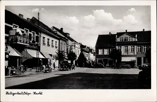 Ak Mamonowo Heiligenbeil Ostpreußen, Markt
