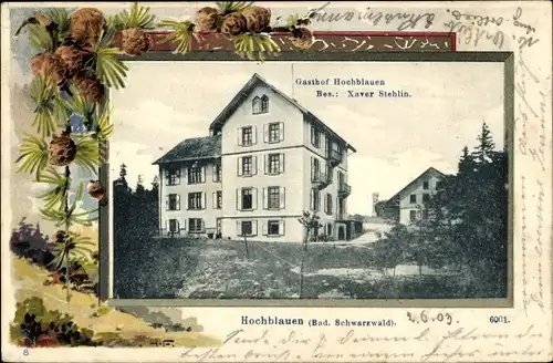 Passepartout Ak Blauen Badenweiler im Schwarzwald, Gasthof Hochblauen