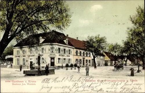 Ak Neuenburg am Rhein Baden, Gasthaus zur Krone