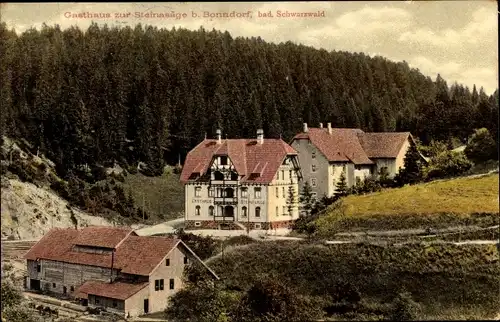 Ak Bonndorf im Schwarzwald, Gasthaus zur Steinsäge